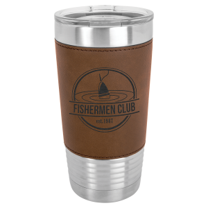 20 oz. Leatherette Tumbler - Dark Brown