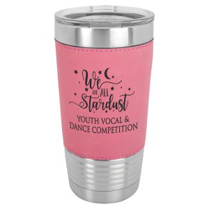 20 oz. Leatherette Tumbler - Pink