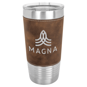 20 oz. Leatherette Tumbler - Brown