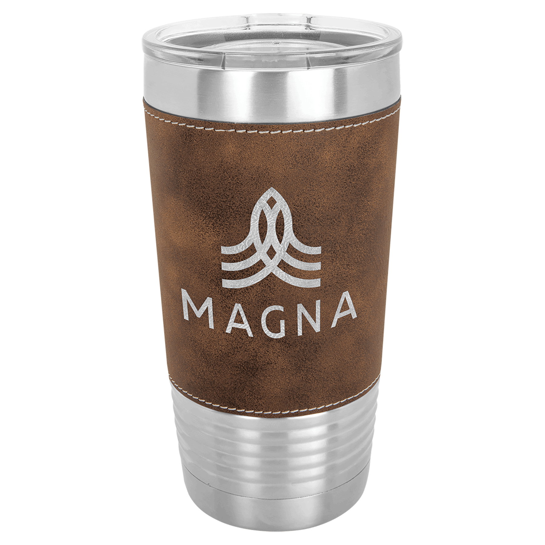 20 oz. Leatherette Tumbler - Brown