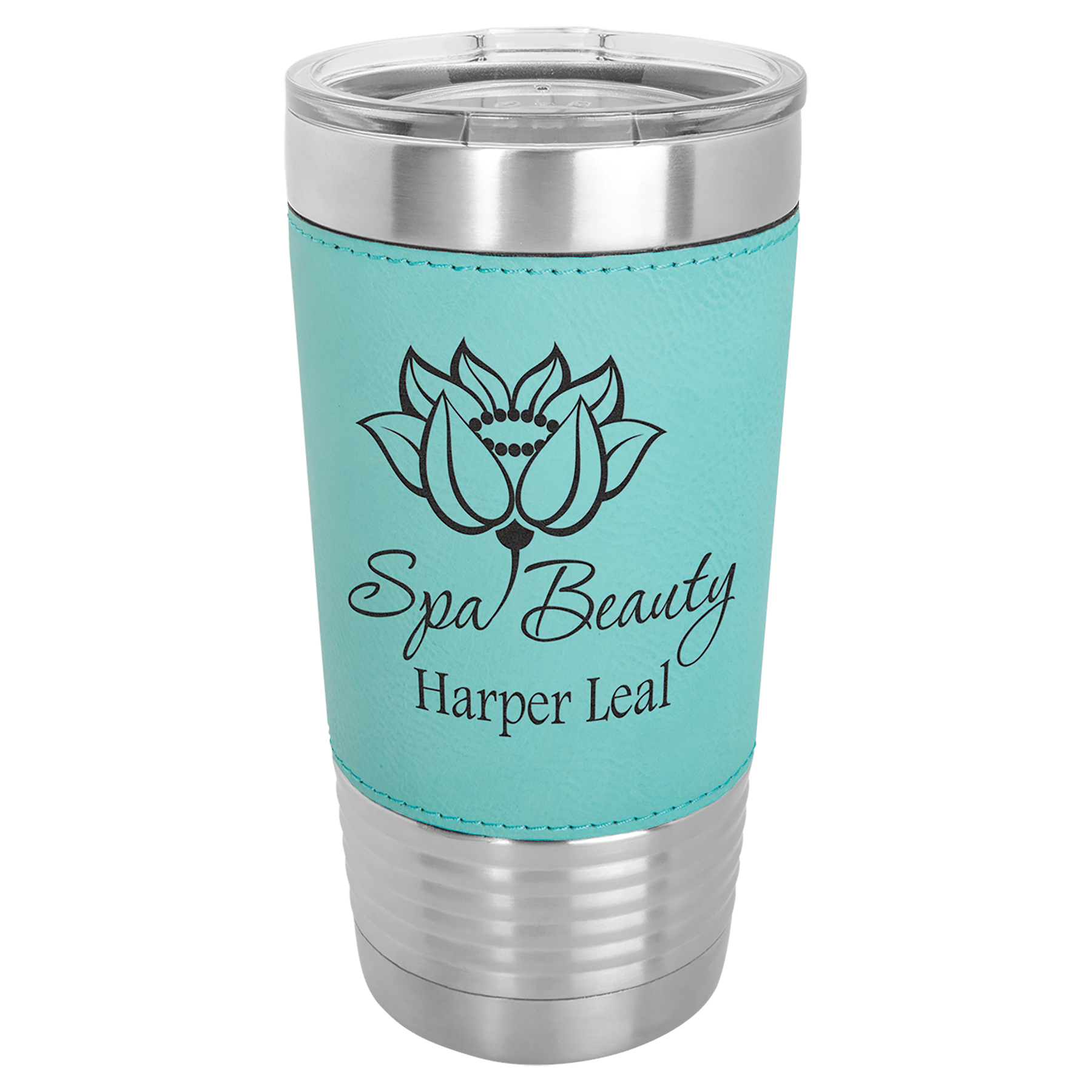 20 oz. Leatherette Tumbler - Teal