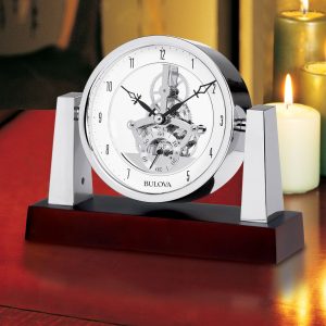 Personalized Bulova Largo Table Clock