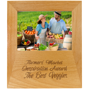 Genuine Red Alder 5" x 7" Picture Frame with 4 7/16" x 9 1/16" Engraving Area