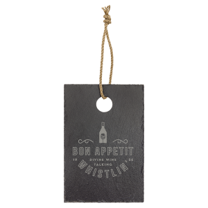 Rectangle Slate Cutting Board with Hanger String 9" x 6"