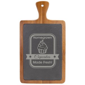 Acacia Wood/Slate Cutting Board 13 1/4" x 7"