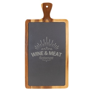 Acacia Wood/Slate Cutting Board 16" x 7 3/4"